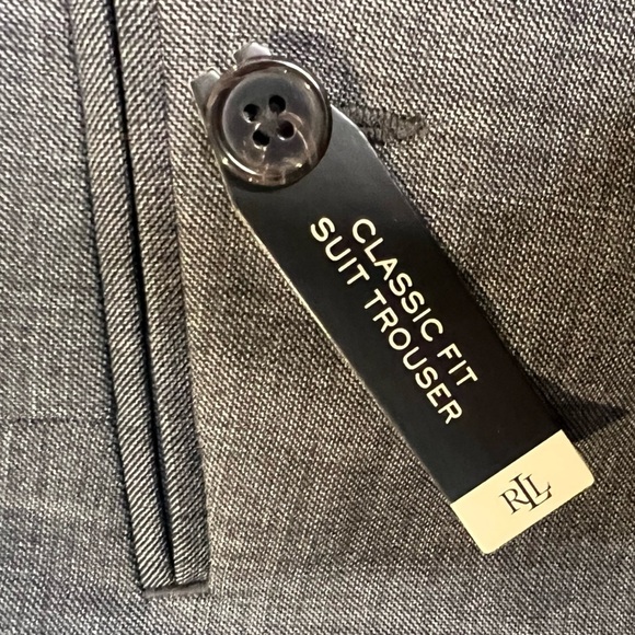 145. NWT Lauren By Ralph Lauren Wool Classic Fit Suit Separates Pants 56 Raw Hem - Picture 9 of 10
